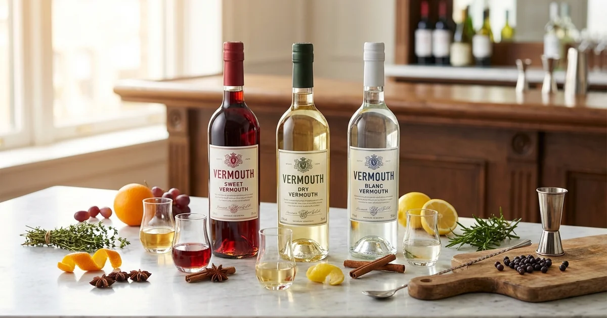 Fresh cocktail ingredients and bar tools for craft drink preparation